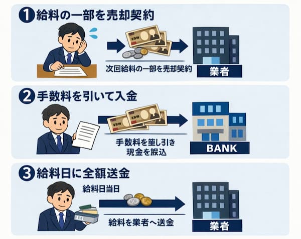 給料ファクタリングの流れ